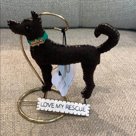 Mud Pie Other - Mud Pie Love My Rescue Dog Christmas Ornament